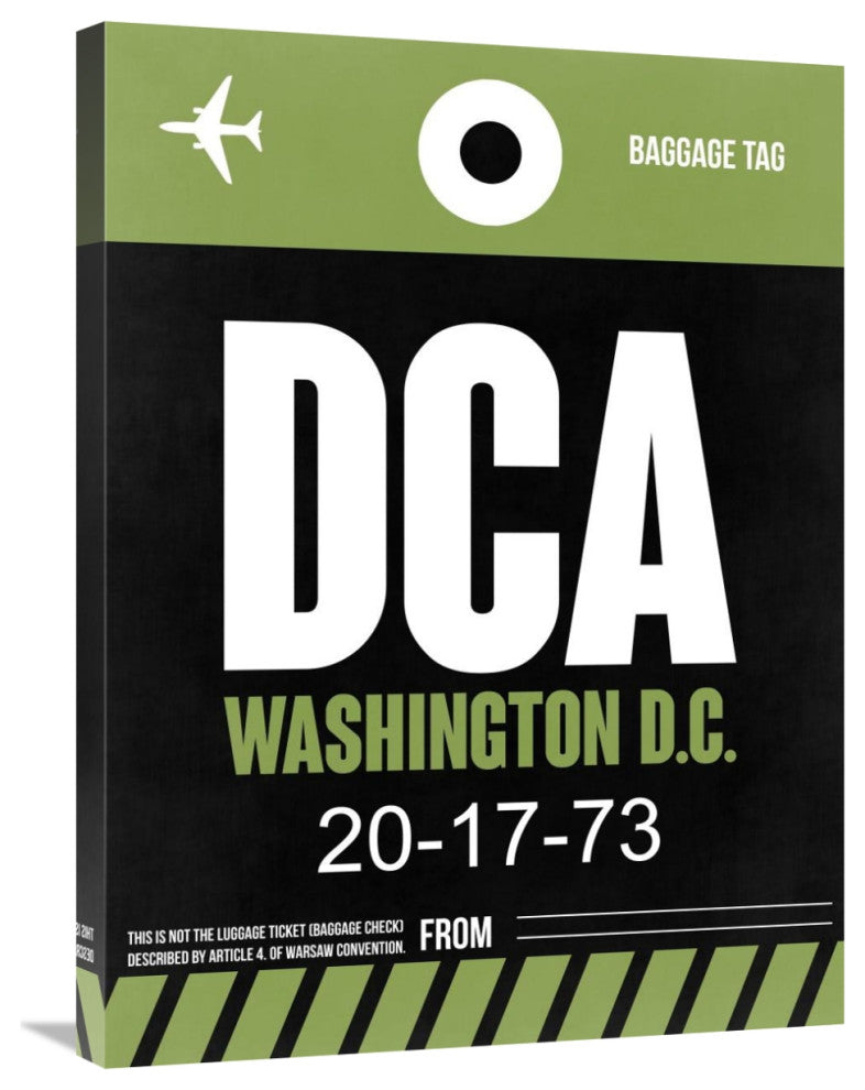 "DCA Washington Luggage Tag 2" Fine Art Print