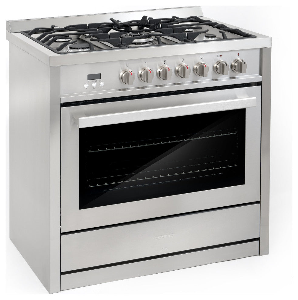 Cosmo Modern Dual-Fuel Range Convection Oven Pro Style High Powered