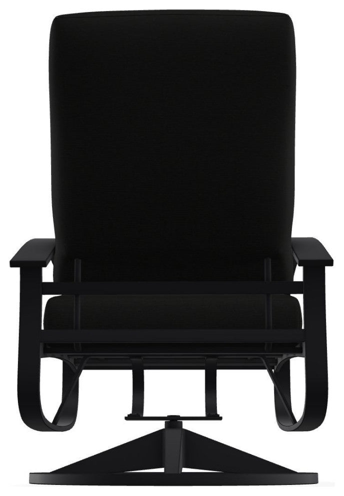 Belle Isle Cushion Outdoor Swivel Rocker, Black/Black
