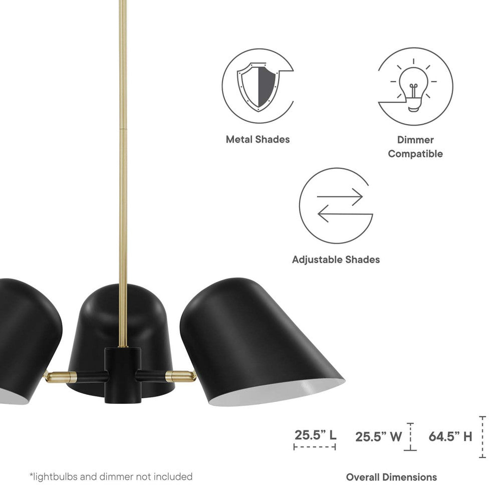 Pendant Ceiling Light Fixture, Black, Metal, Modern Cafe Bistro Hospitality