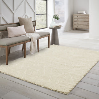 Langdon Diamond Shadows Solid Beige Area Rug, 5'3" X 7'6"