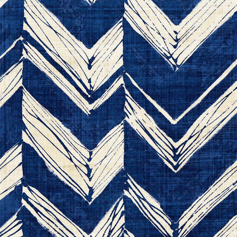 "Indigo Batik Ii" Museum Mounted Canvas Print, 30"x30"