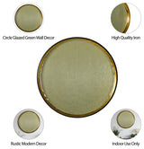 Iron, 20", Circle Wall Deco, Green