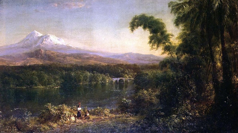 Frederic Edwin Church Figures in an Ecuadorian Landscape Wall Decal