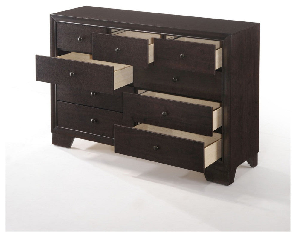 Dresser with 9 Drawers, Espresso