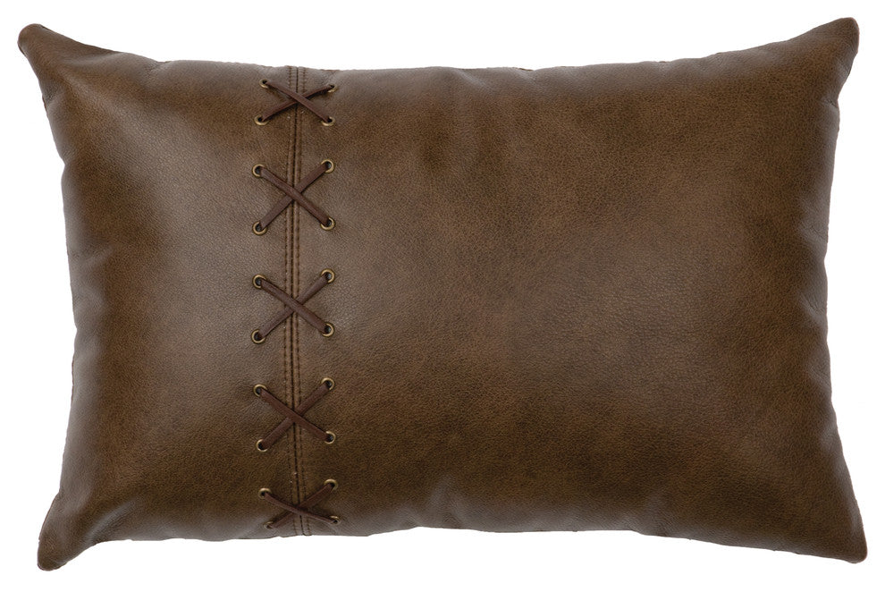 Leather Pillow 12x18-Leather Back