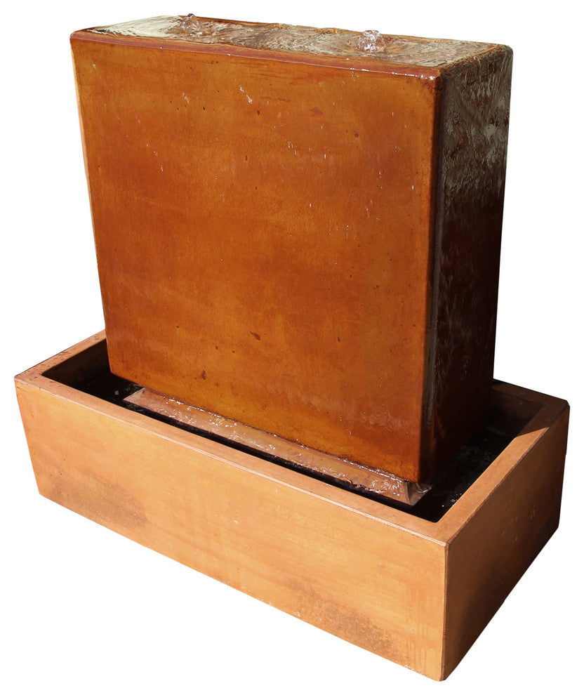 Modern Rust Cement Fountain