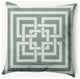 20x20" Greek New Key Nautical Decorative Indoor Pillow, Sage