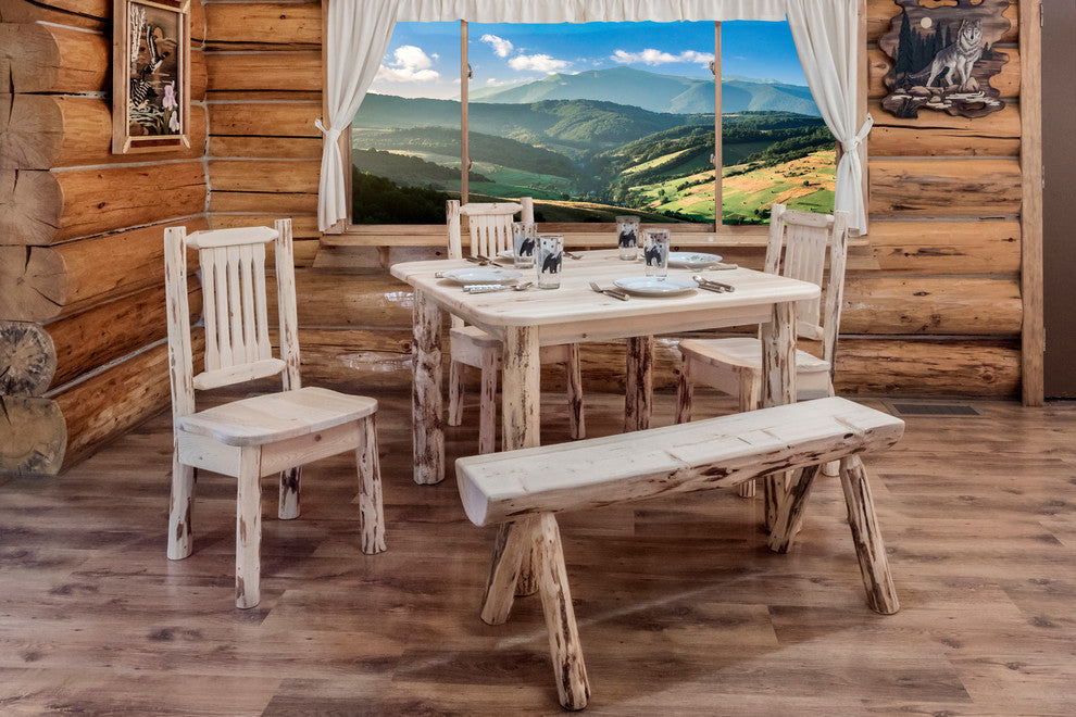Montana Collection Half Log Bench, Ready to Finish, 4 Foot