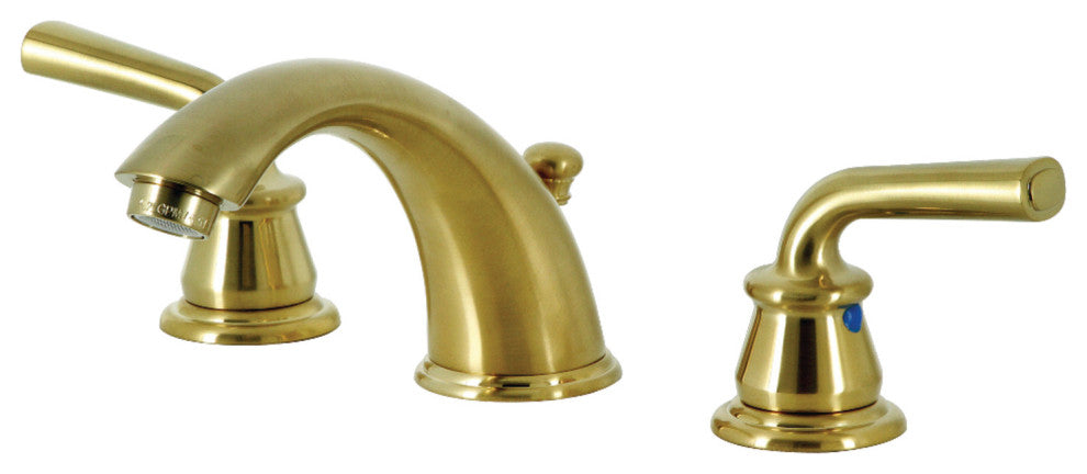 Kingston Brass KB967RXLSB Widespread Bathroom Faucet, Pop-Up Drain