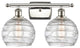 Deco Swirl 2-Light Bath Vanity-Light, Polished Nickel, Clear