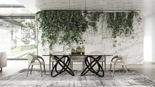Modrest Wynetta Mid-Century Grey Vegan Leather + Grey Ash Dining Chair