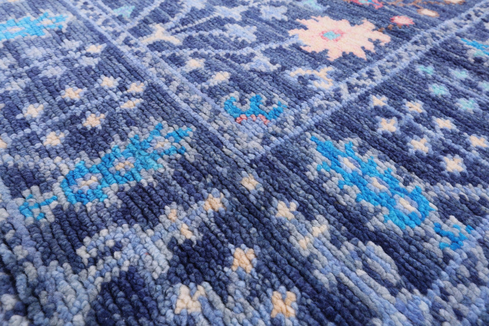 Hand-Knotted Turkish Oushak Wool Rug 4' 3" X 6' 6" - Q15372