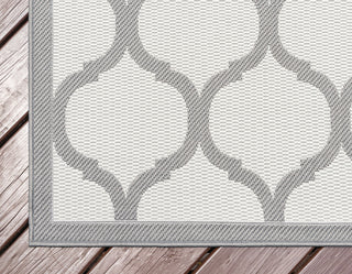 Unique Loom Gray Moroccan Outdoor 3'x5' Area Rug