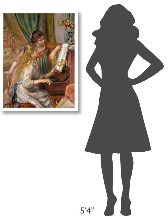 "Two Young Girls at the Piano" Print by Pierre-Auguste Renoir, 25"x32"