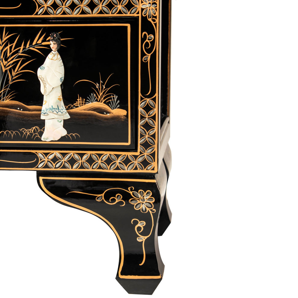 Black Lacquer Secretary Desk Royal Ladies