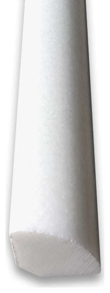 Thassos White Marble Round Covering Pencil Liner Trim Molding Polished, 1 piece