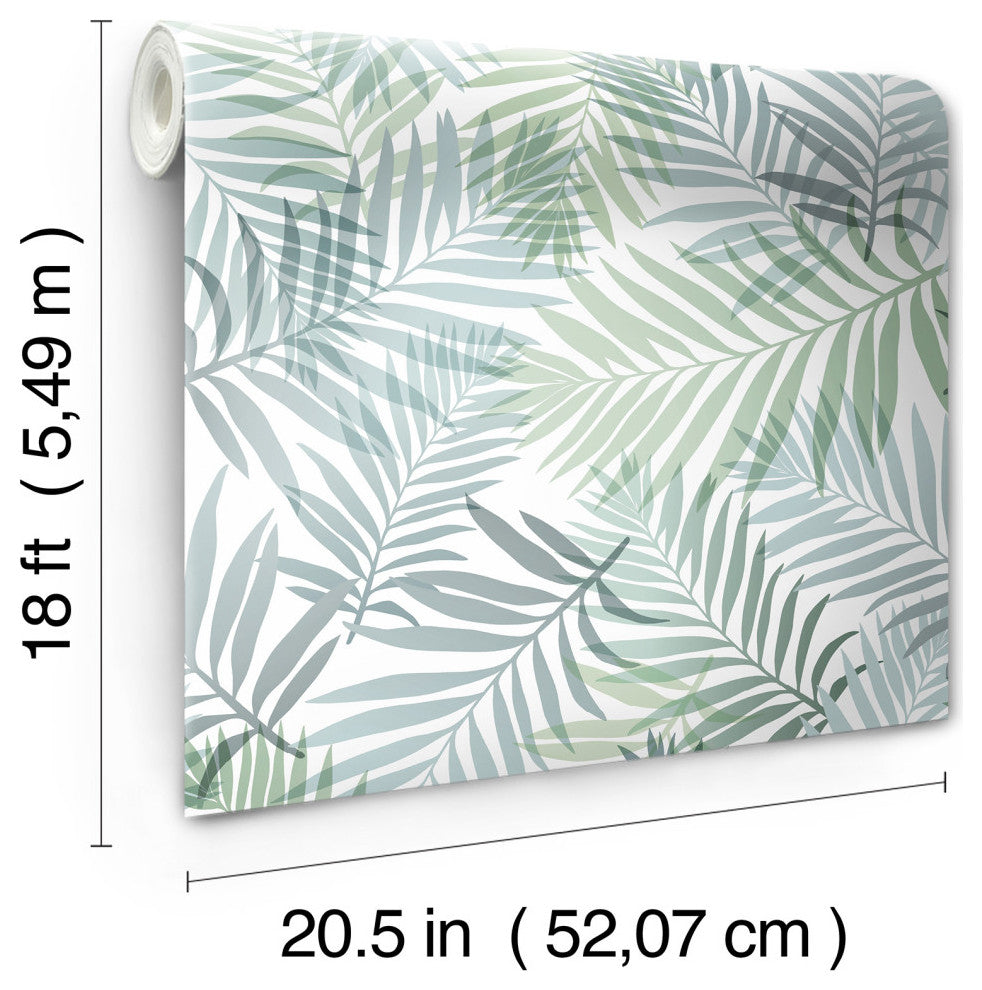 Blue Tropical Vibe Peel & Stick Wallpaper