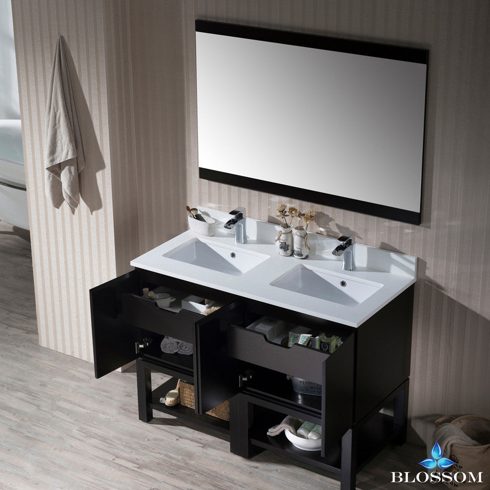 Monaco 48" Double Vanity Set With Mirror