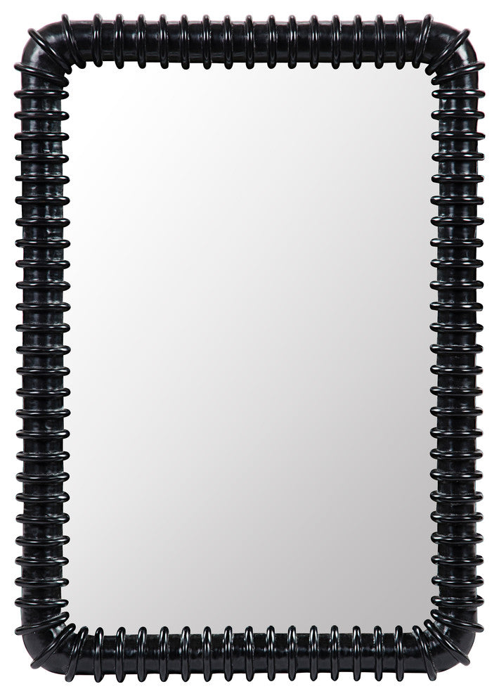 Toshi Mirror, Hand Rubbed Black