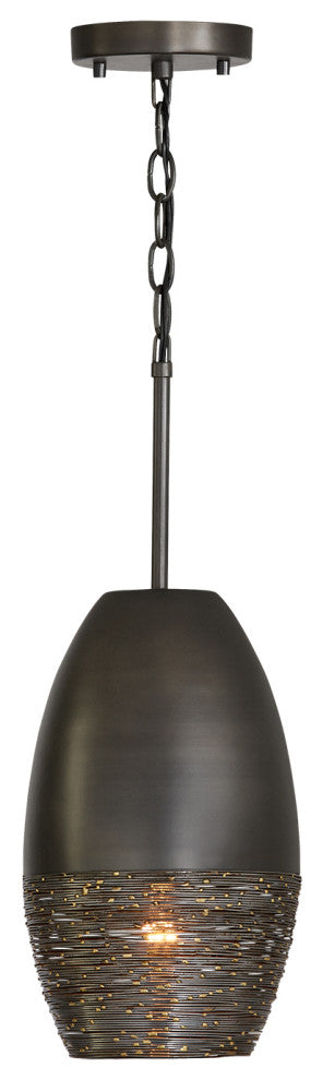 Sana 1 Light Pendant in Grey Iron