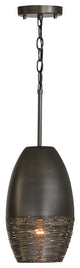Sana 1 Light Pendant in Grey Iron