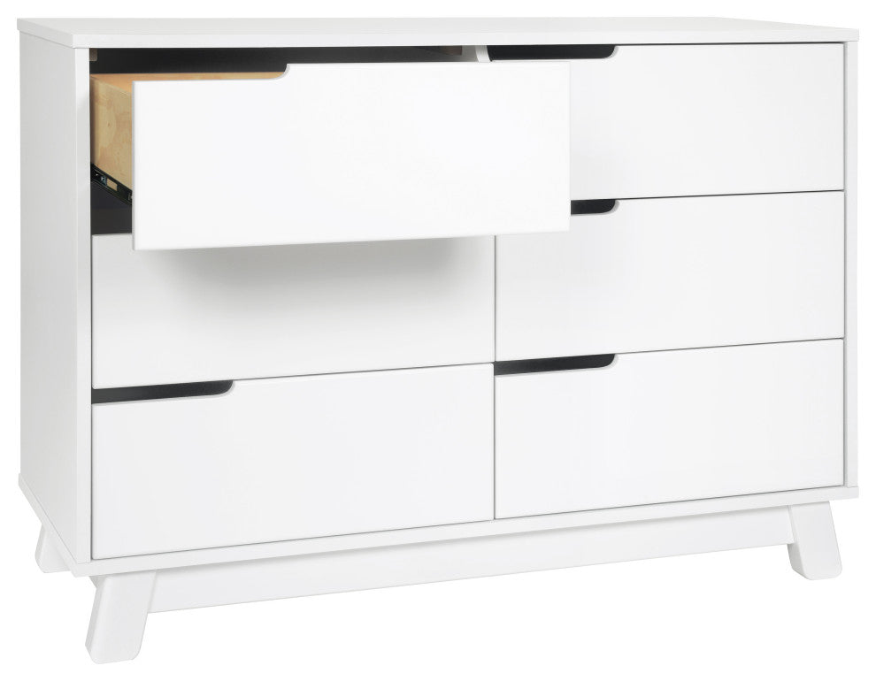 Hudson 6-Drawer Assembled Double Dresser, White