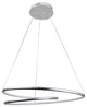 Circular Knot Integrated LED 32W Pendant, Silver Foil