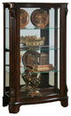 Distinguished Carved 3 Shelf Curio Cabinet in Cherry Brown by Pulaski Furniture