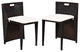 Costway 3 PCS Cushioned Outdoor Wicker Patio Set Seat Brown Garden Sofa Furni