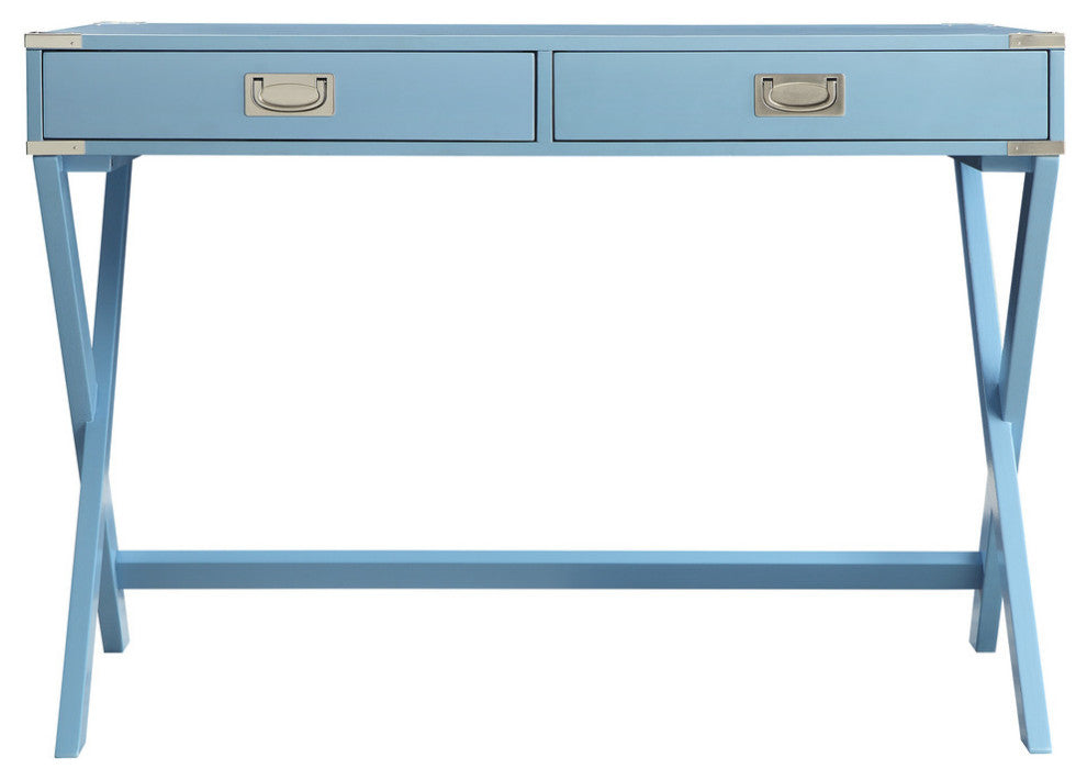 Alastair Campaign Writing Desk, Light Blue