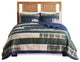 Woolrich Spruce Hill Oversized Cotton Quilt Mini Set, Green