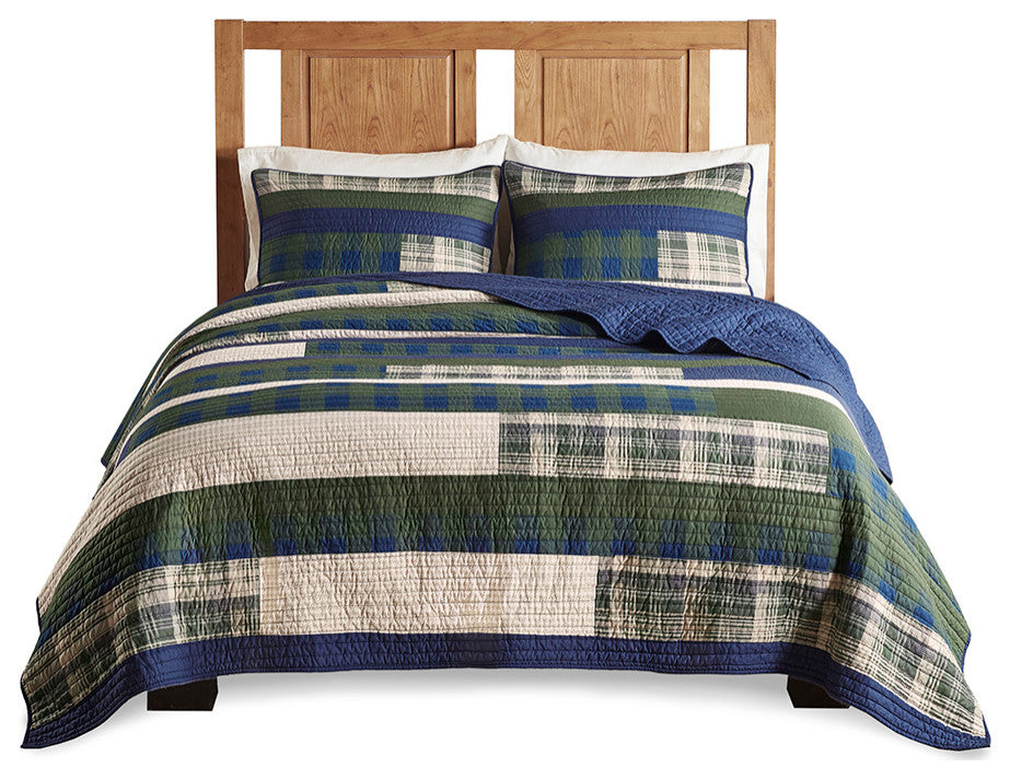 Woolrich Spruce Hill Oversized Cotton Quilt Mini Set, Green