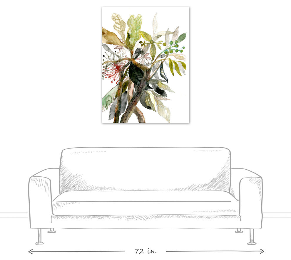 Floral Wildflower Arrangement Print on Canvas