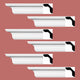 Cornice White Urethane New Britain Simple Design 6 Pieces Totaling 564" Length