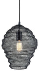 Wabi Sabi 1-Light 14" Pendant, Black Finish
