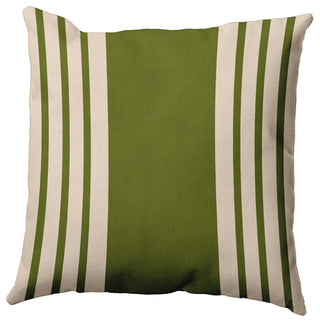 16"x16" Stripe Decorative Throw Pillow, Olive