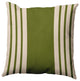 16"x16" Stripe Decorative Throw Pillow, Olive
