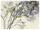 "Magnolias Yellow Gray" Digital Paper Print by Shirley Novak, 18"x14"