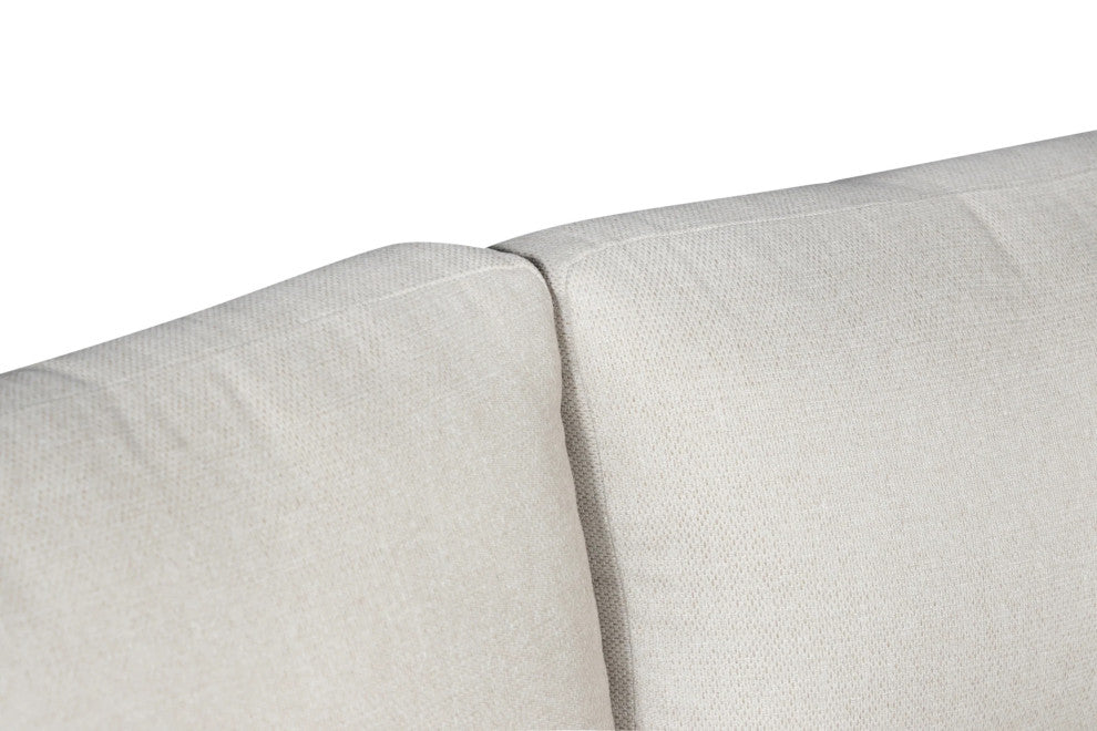 Paradiso Outdoor Solid Teak Wood Love seat - Gray Fabric