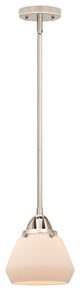 Fulton Mini Pendant, Polished Nickel, Matte White, Matte White