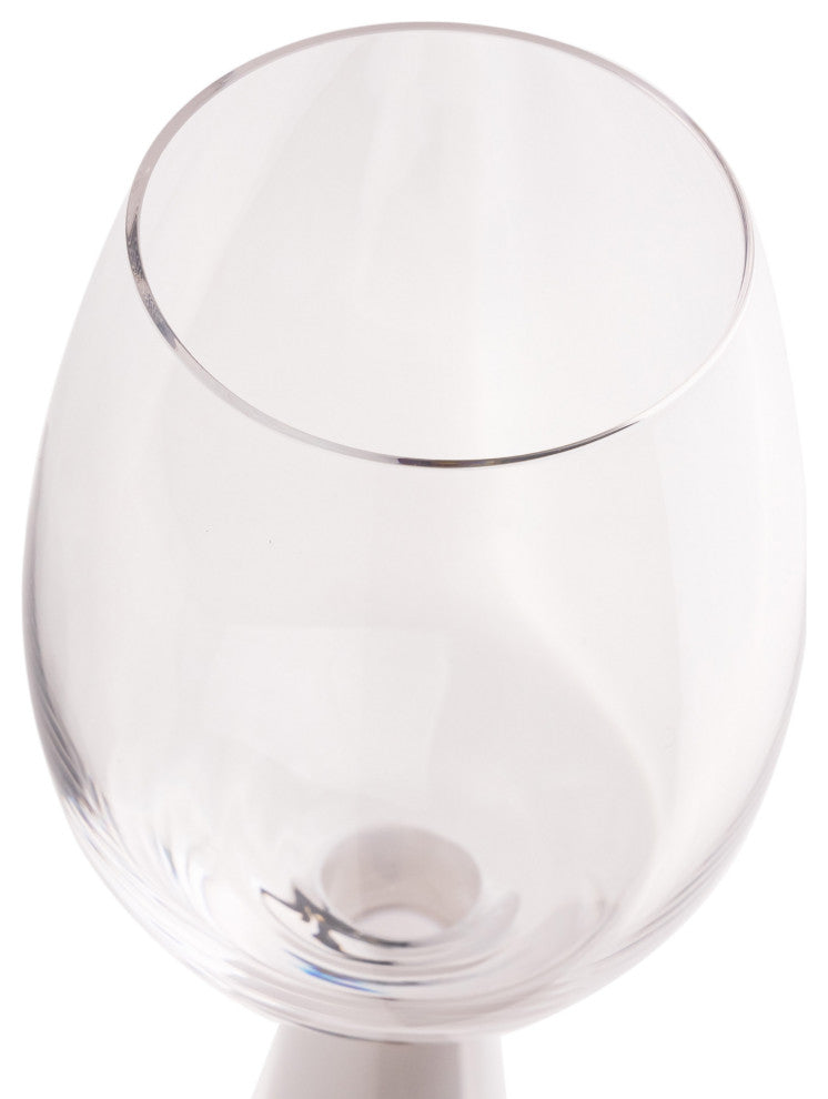 Rose Wine Glasses Set of 4, White