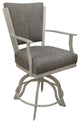 Montana Swivel Tilt Metal 30" Bar Stool or Counter 26" on A Base, Plumley Cocoa - Beige, 26"