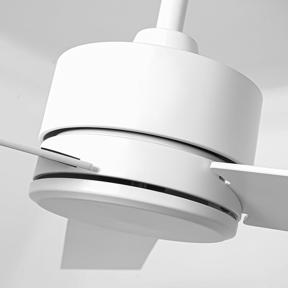 52 in White Modern Ceiling Fan without Light