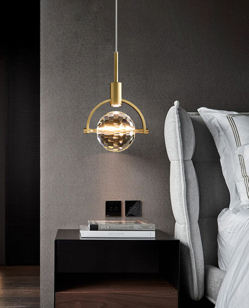MIRODEMIÂ® Varigotti | Modern Crystal Gold LED Chandelier, Sphere