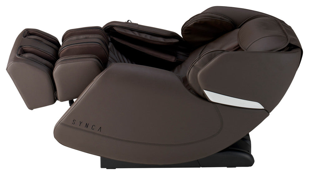 Hisho SL Track Heated Deluxe Zero Gravity Massage Chair, Brown