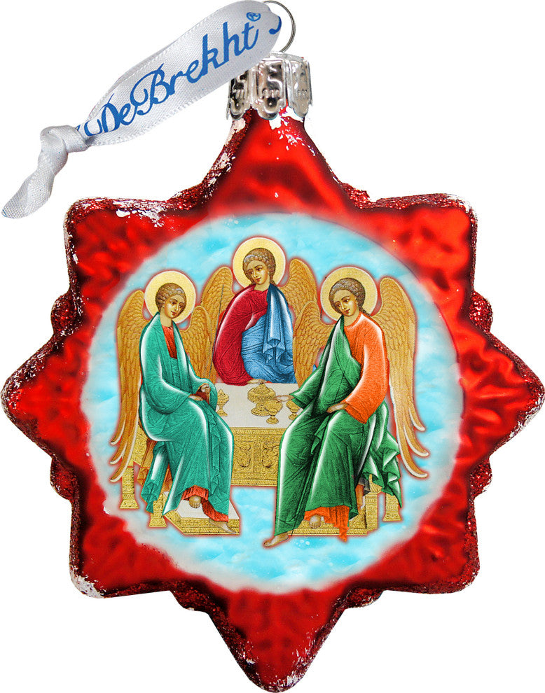 Scenic Glass Ornament Nativity, Set of 3