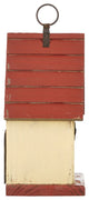 8.94"H Rustic Garden Distressed Wooden Birdhouse, Gambrel Roof