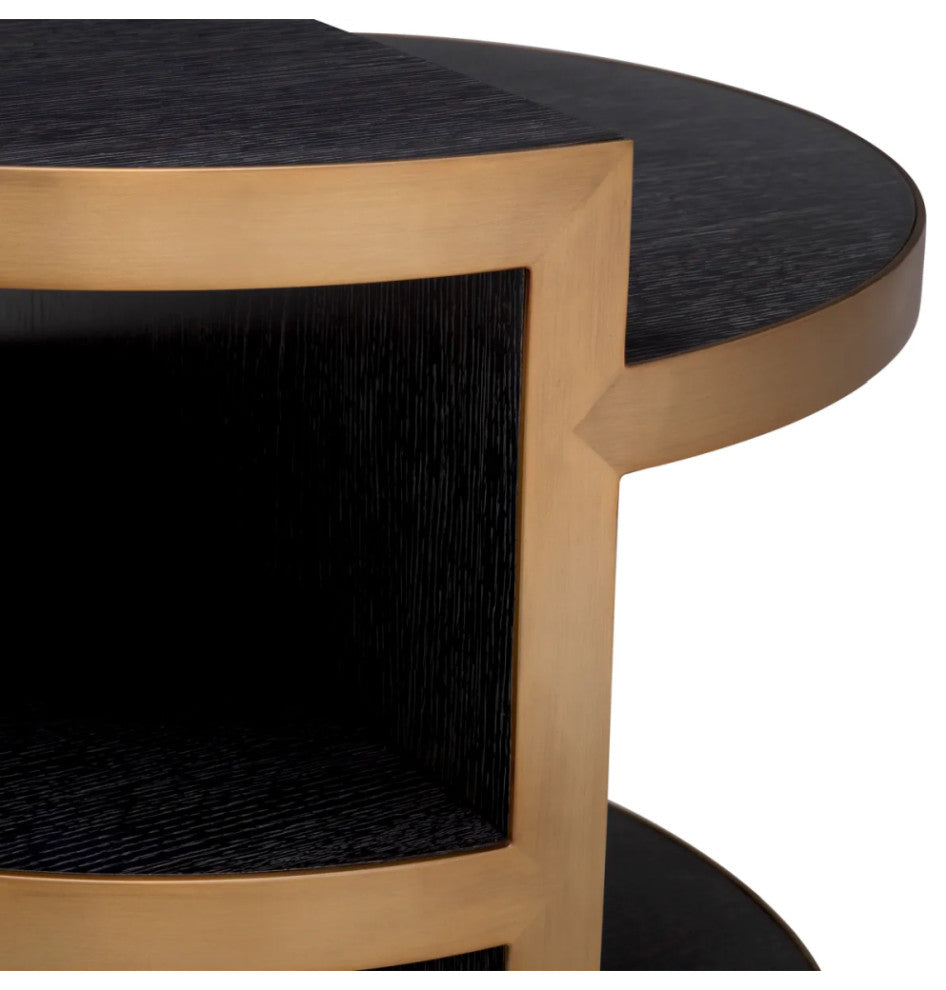 Black Oak Modern Side Table | Eichholtz Nilo