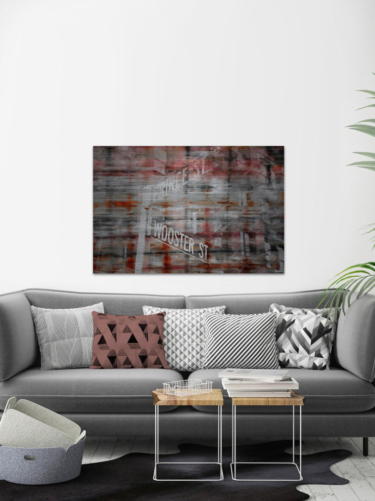 "Prince and Wooster" Print on Brushed Aluminum, 36"x24"
